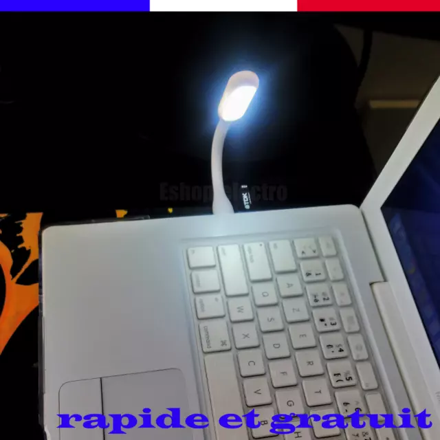 Lampe LED USB flexible pour ordinateur lecture PC portable clavier prise usb