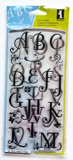 *Whimsical  Alphabet Clear Stamp Set by Inkadinkado 34 Pieces   *NEW