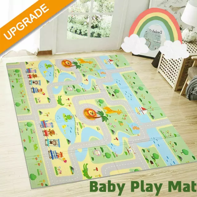 Baby Play Mat Folding Baby Playmat Large Foam Mat Reversible Waterproof Mat USA