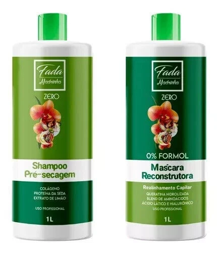 Keratina Fada Madrinha Progressiva Zero Formol Kit Shampooing + Máscara...