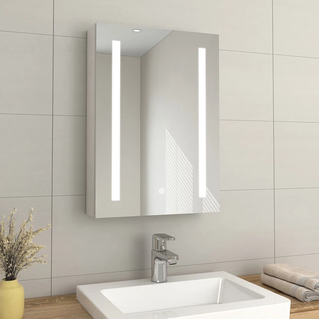 EMKE LED BATHROOM Mirror With Shaver Socket Demister Lights