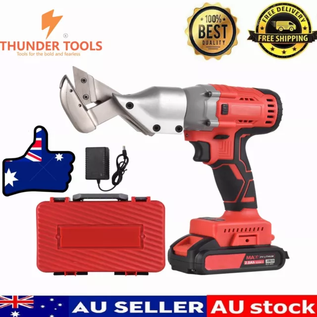 Thunder Tools 21V Cordless Tin Snips Electric Scissor Metal Sheet Shear Cutter