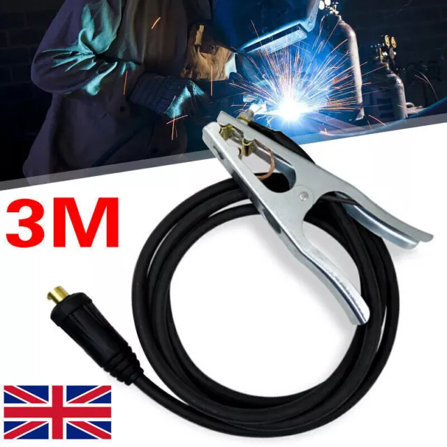 3M Earth Clamp Cable ARC MIG TIG Welders Groud Welding Wire 300A 10-25 Plug UK