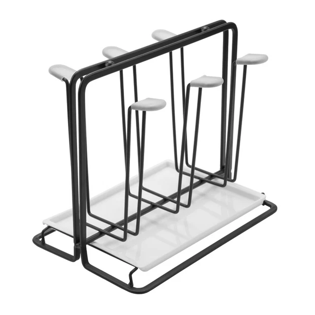 Bastidor de goteo para 6 botellas soporte de botellas de metal, bastidor de goteo K1H1