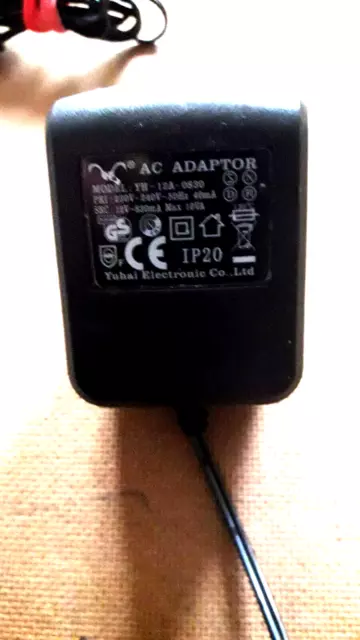 Adaptateur Secteur Chargeur SORTIE ALTERNATIVE  AC 12V 830mA YH-12A-0830 /l25