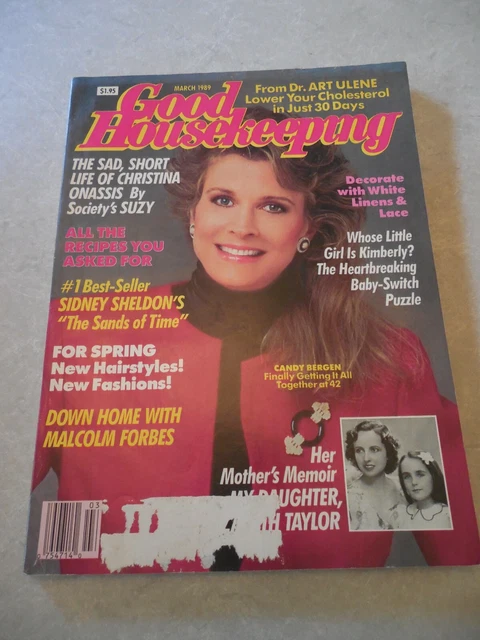 GOOD HOUSEKEEPING Magazine, MARCH 1989, CANDICE BERGEN Cover, MALCOLM FORBES!