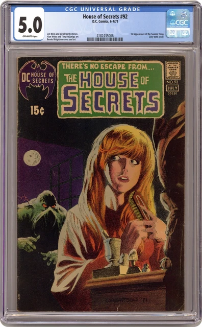 House of Secrets #92 CGC 5.0 1971 4182435006 1st app. Swamp Thing