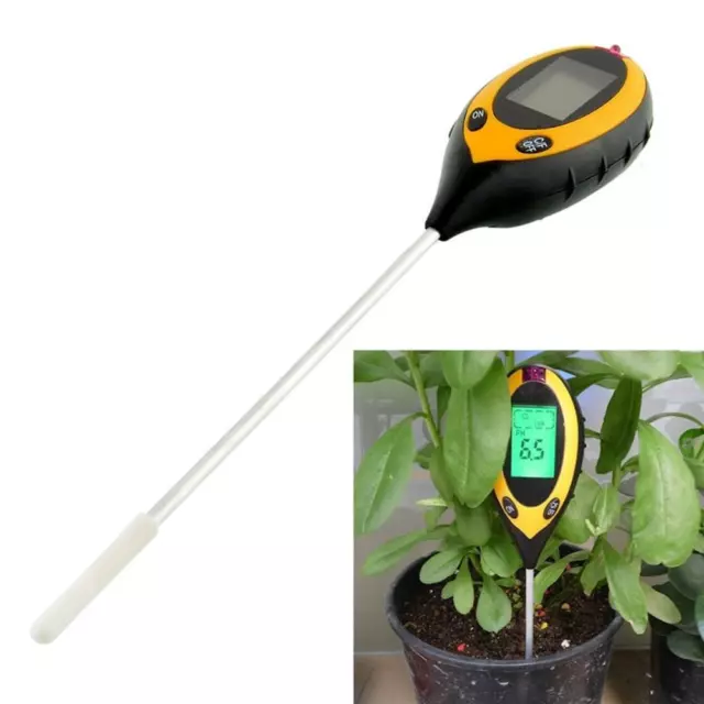 Professional 4 in 1 LCD Temperature Sunlight Moisture PH Garden Soil Tester 3