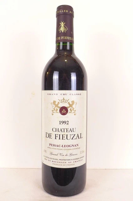 pessac-léognan château de fieuzal grand cru classé rouge 1992 - bordeaux