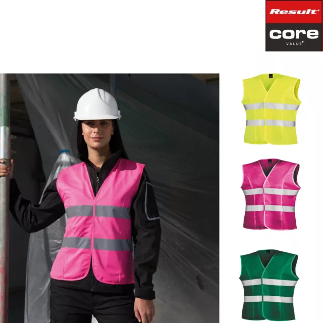 Result Core Womens Hi Viz Tabard R334F-Ladies Safetywear Waistcoat Security Vest