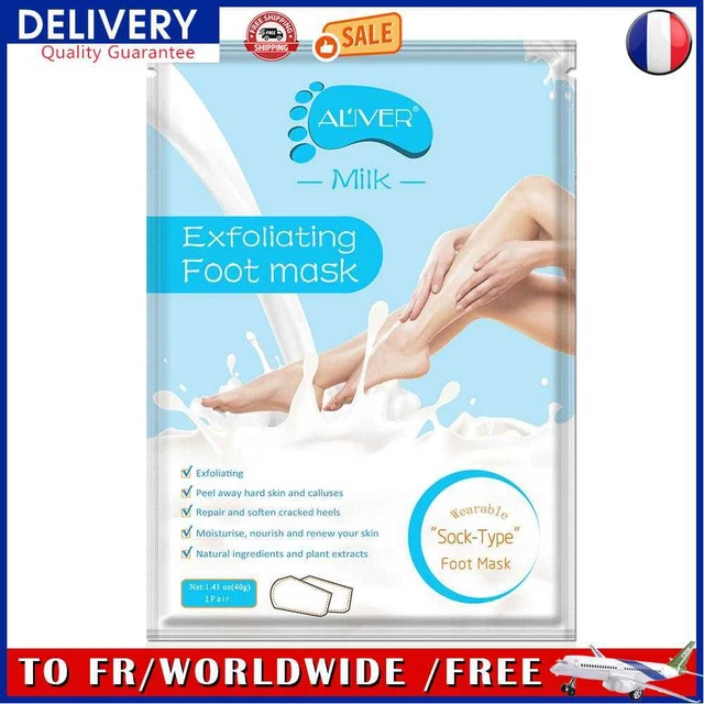 1 Pair Exfoliating Feet Mask Pedicure Peel Off Dead Skin Remover (Milk)