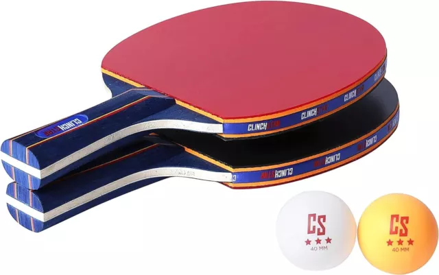 Ping Pong Paddle Table Tennis Racket Professional Set 3 Star Balls & Organizing