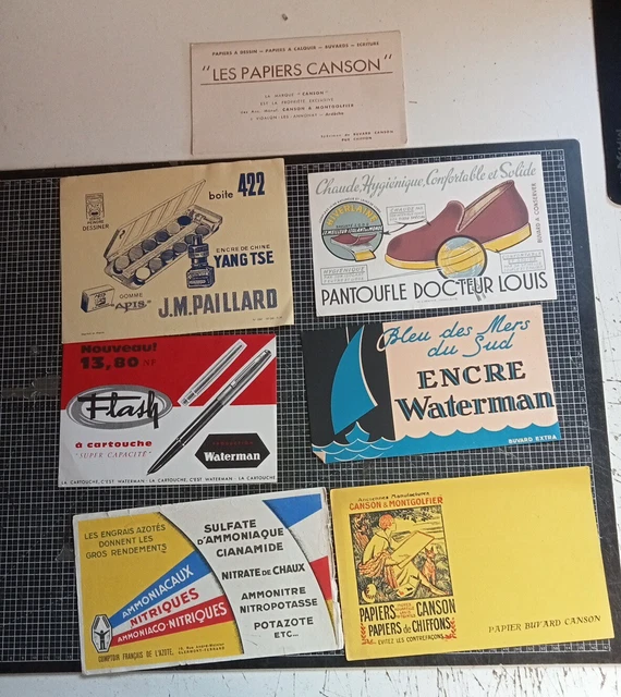 Lot De 7 Buvards Anciens Publicitaires