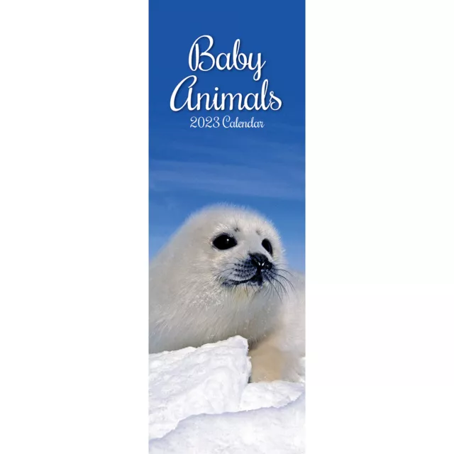 2023 Baby Animals - Slimline Slim Wall Calendar Hanging Planner New Year Gift