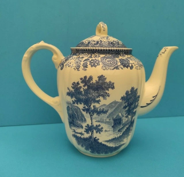 Ancienne cafetière burgenland bleu villeroy et boch