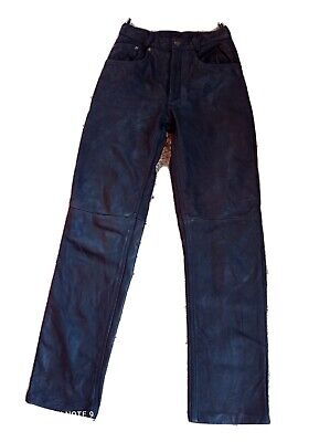 Miinto Femme Vêtements Pantalons & Jeans Pantalons Pantalons en cuir Leather Trousers Bleu Taille: 36 FR Femme 