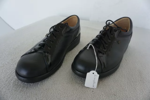 Finn Comfort Lisboa Mujer con Cordones las Plantillas Talla 37 Cuero Negro Nuevo 2