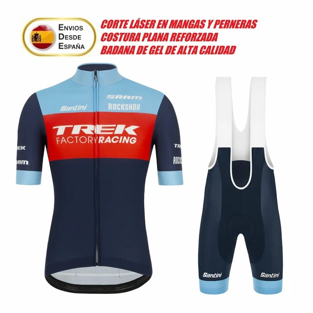 Conjunto de Ciclismo Masculino Camisa Repsol Manga Longa e Bermuda de