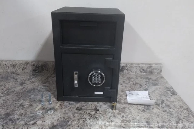 Barska AX12588 1.03 Cu Ft Cap Black Steel Depository Safe