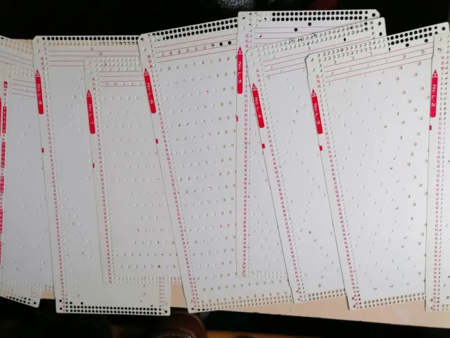 10 tarjetas perforadoras Empisal Knitmaster máquina de tejer (patrones de encaje L1 - 10)