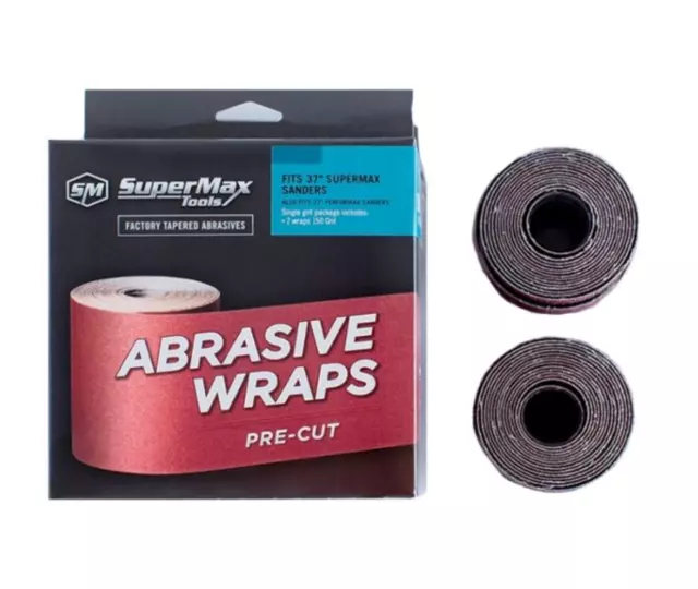 Supermax Tools2 Pack Box, 80 Grit Pre-Cut  SUPMX-80-7080  37IN DRUM SAND