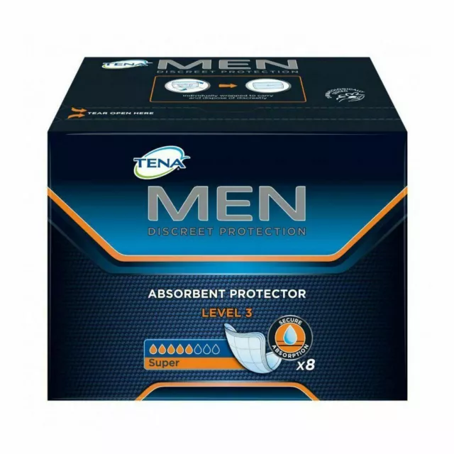 Tena MEN Level 3 Super Absorbent Protector - 8 Pads 1 2 3 6 12 Packs 2