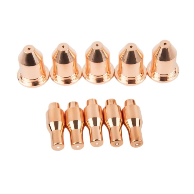 For Harbor Freight Titanium 45A Plasma Cutter 5pcs Electrode & 5pcs Nozzle Tips