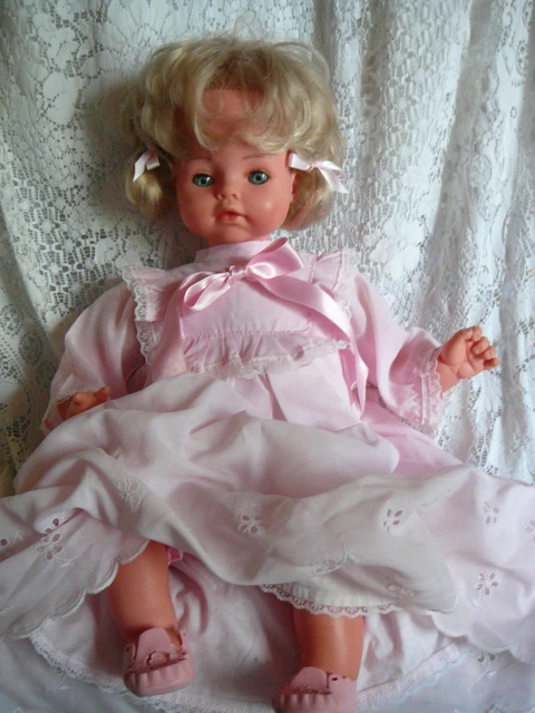Poupée Ancienne Dominique 73 - Raynal - Bébé Animé 50 Cm - Années 1970