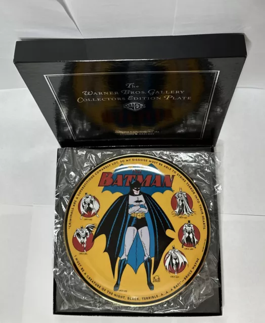 1996 Batman Origins Warner Brothers Gallery Collectors Edition Plate #1305 NEW