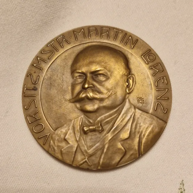 Bronzemedaille 1913 50mm 100 Jahre Johannisloge Silberfels Beuthen Oberschlesien