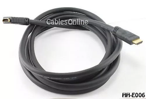 6 ft. HDMI Extension Cable / Cord, 24 AWG, CL2, M to F