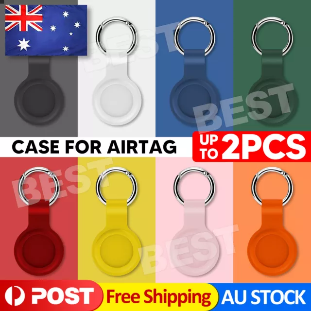 Silicone Protective Case Cover for IOS AirTag Pet Location Tracker Metal Ring