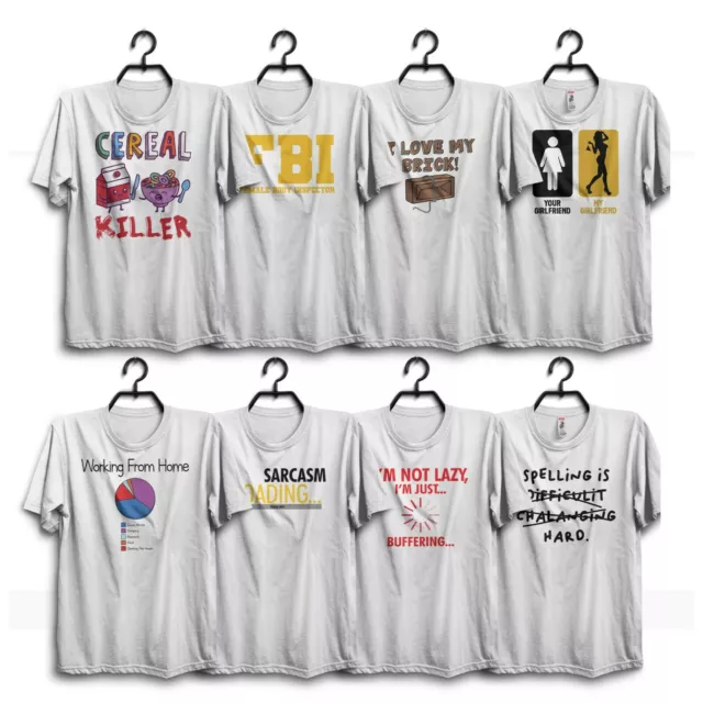 Mens Funny White T Shirt Novelty Joke TShirt Gift Him Dad Birthday Slogan Tee 2