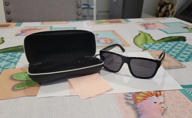 Lunettes De Soleil Johnny Depp PIFWEAR Verres Rouges - Noir Brillant Acétate Vintage