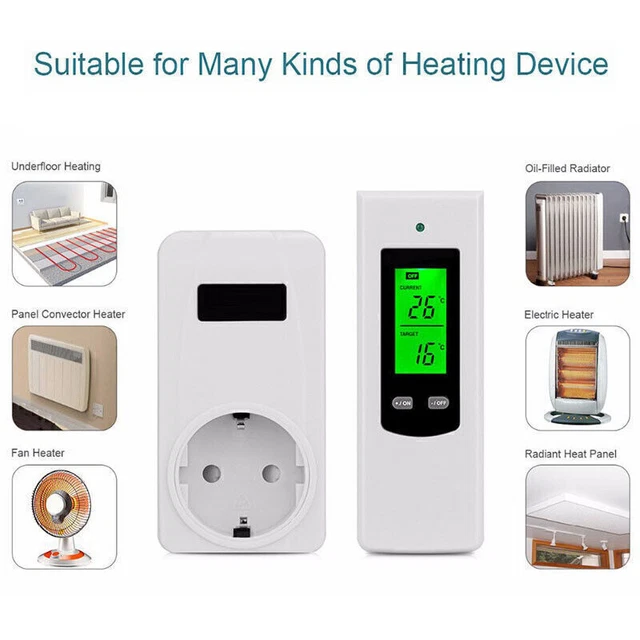 WIRELESS SOCKET LED thermostat heating infrared heating control ...