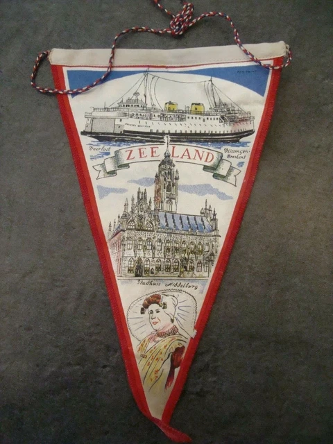 RARE - VINTAGE - Fanion - ZEELAND - NETHERLANDS - Silk - 26cm - 2 Photos 2