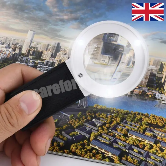 Buy Magnifying Glass, Stand Magnifier, Clip Type, 8x Magnification, Lens  Diameter 10.5CM, LED Light Included, 360° Angle Adjustable, Reading,  Newspaper, Map, Jewelry, Crafts, Magnifying Glass, USB Powered (White, L)  from Japan 