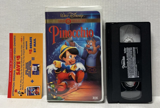 Pinocchio (VHS, 1999, Clam Shell Gold Collection)