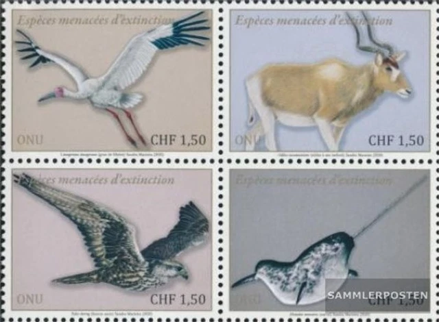 UNO - Genf 1106-1109 Viererblock (kompl.Ausg.) postfrisch 2020 Gefährdete Arten