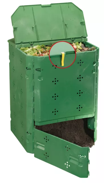 Juwel Kompostbehälter Komposter mit Deckel BIO 600, 77x77x100 cm, Bio-Abfälle