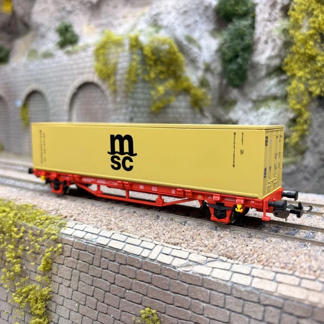 HO] : Wagon porte-conteneurs avec conteneur P&O de 40', DB AG, Ep. V