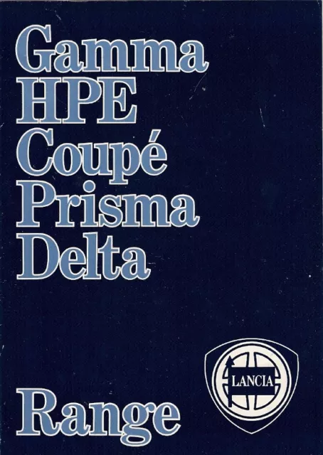 Lancia Range 1984-85 UK Market Sales Brochure Delta Prisma Coupe HPE Gamma FAIR
