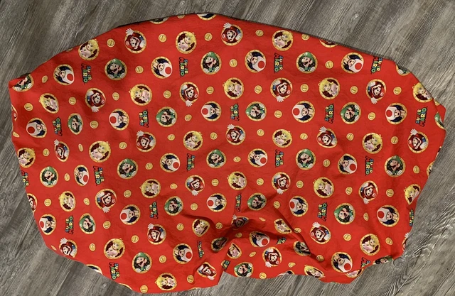 Nintendo Super Mario Luigi Princess Peach Toad Crib Toddler Bed Sheet VHTF