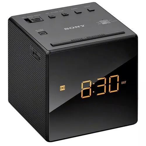 Sony ICF-C1B Cube FM/AM Clock Radio with LED Alarm - Black RRP 29.99 lot R1514