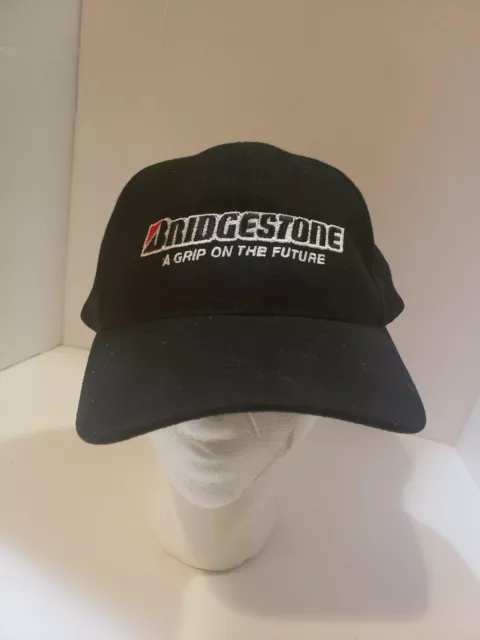 Bridgestone tire Get A Grip On The Future Black Strap Back Hat Head Shots Racing