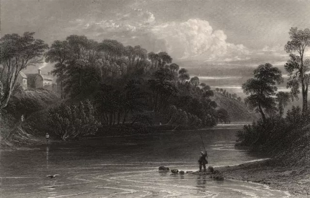 Ellisland, Dumfries & Galloway. Robert Burns. Scotland. BARTLETT c1840 print
