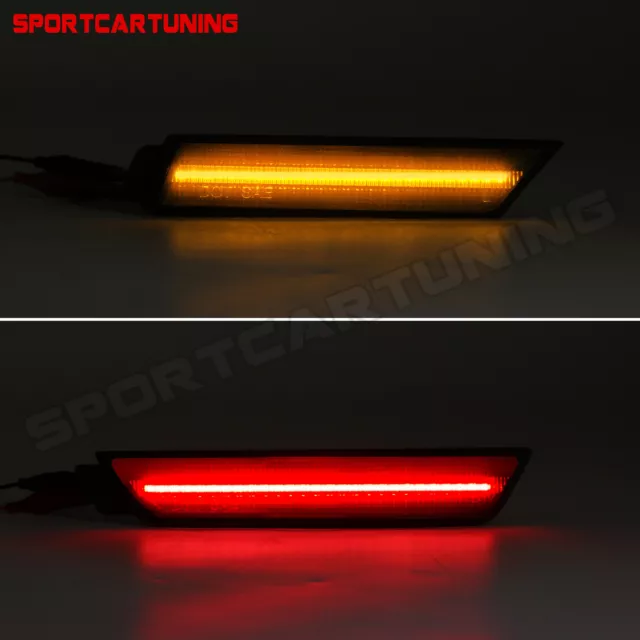 4x LED Front Rear LED Side Marker Lights For 2010-2015 Chevy Camaro SS LT ZL1 LS 2