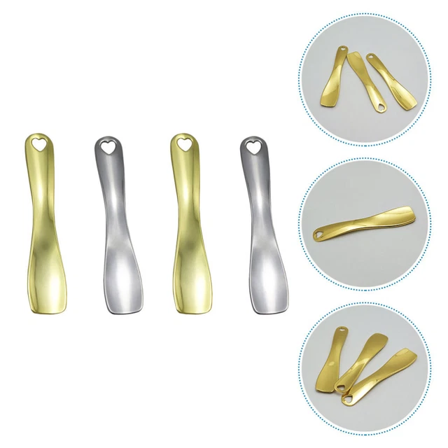 4 Pcs Zinc Alloy Eye Cream Scoop Mini Beauty Metal Makeup Spatula