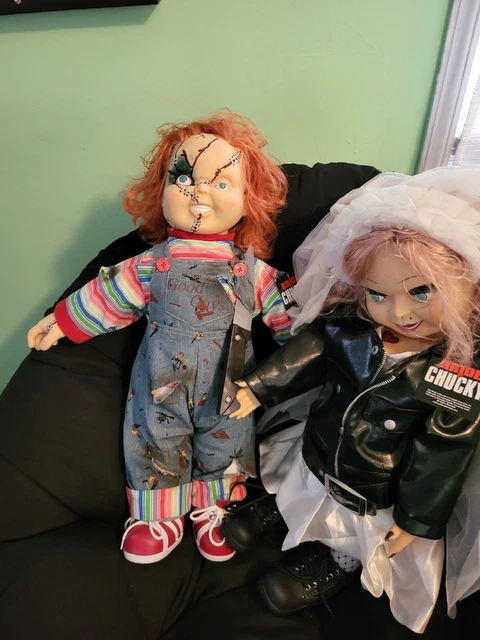 Bride of Chucky Dolls ~ Tiffany + Chucky With Tags, 24" No Boxes