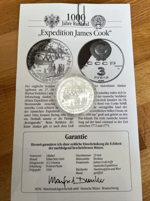 1000 Jahre Russland Silber Münze